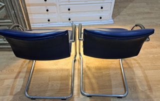 Sillón oficina acero inoxidable cuero