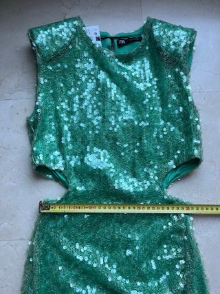 Vestido lentejuelas midi - ocasiones especiales XS