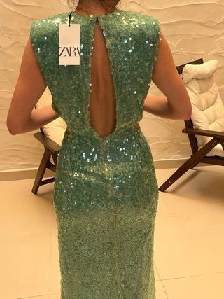 Vestido lentejuelas midi - ocasiones especiales XS