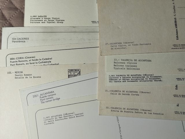 EXTREMADURA. Lote 11 postales antiguas, nuevas.