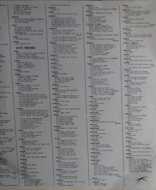 Vinilo opera "Marina"