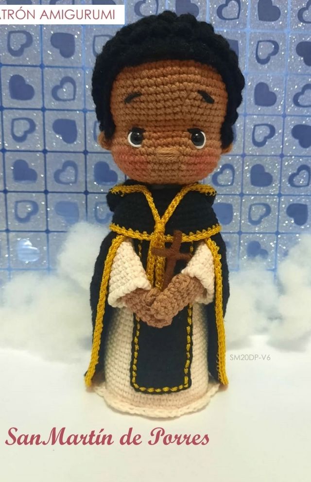 San Martín de Porres a ganchillo
