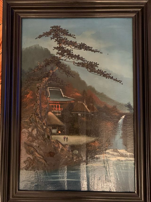 Pareja de cuadros paisajes chinos