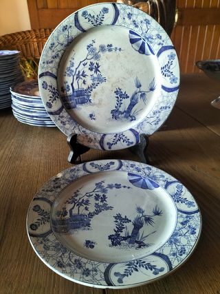 Set de Platos loza francesa Creul Montereau.