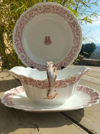 Salsera porcelana francesa Limoges.
