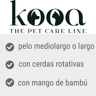 kooa Cepillo Rastrillo Bambú Cerdas Rotativas