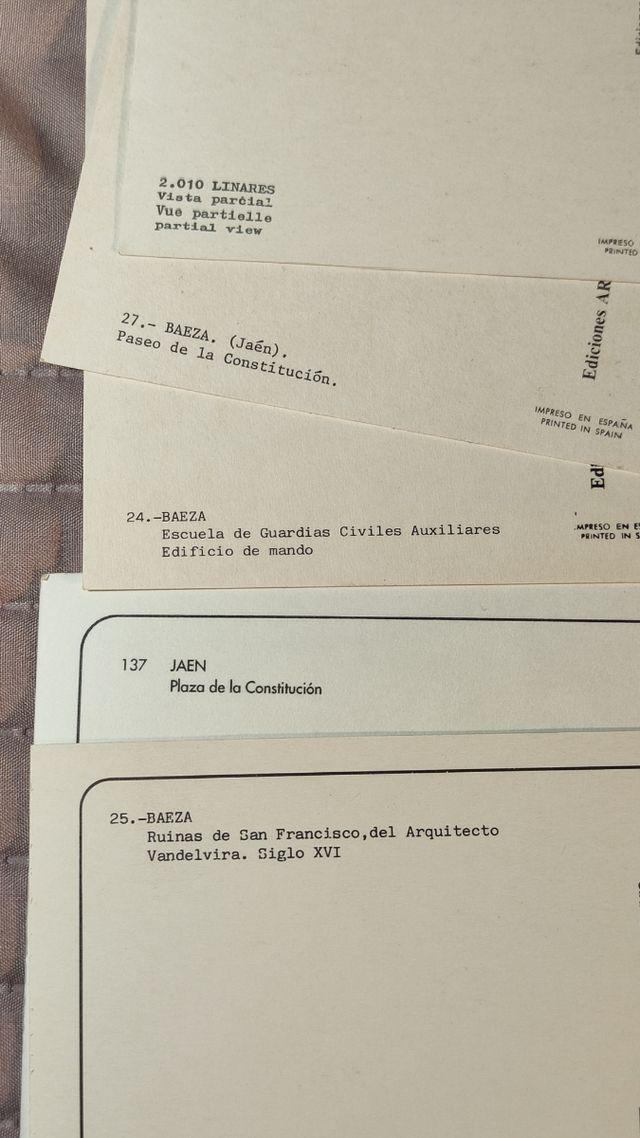 JAÉN. Lote 5 postales antiguas, nuevas.