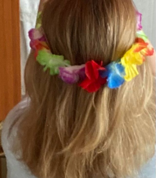 GUIRNALDAS  HAWAIANAS DISFRAZ  FIESTAS COLEGIO