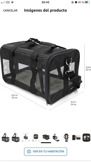 Bolsa trasportadora de mascotas nueva a estrenar