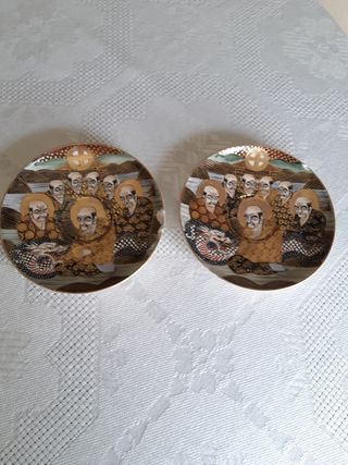 5 platos y tazas de porcelana china