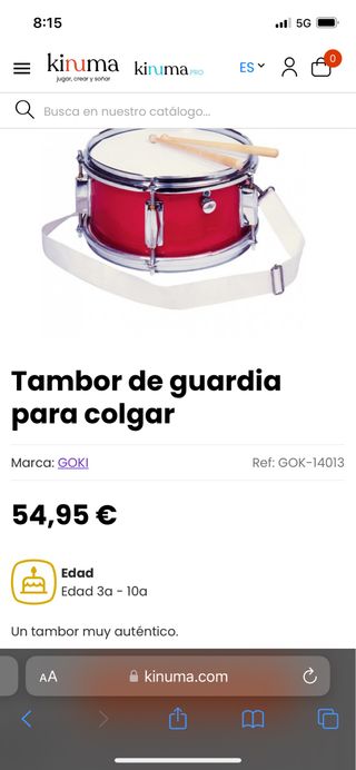 Tambor original metálico