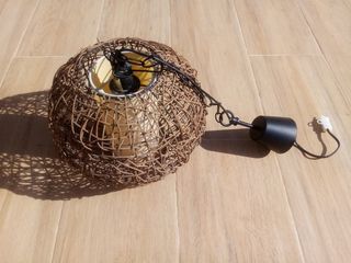 Lámpara colgante mimbre