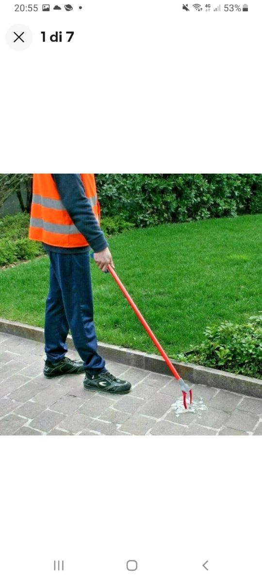 BASTONE PINZA IN ACCIAIO RACCOGLI