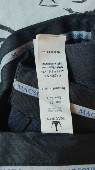 Traje de boda Macson 