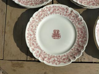 Set de 5 platos de postre porcelana de Limoges.