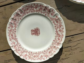Set de 5 platos de postre porcelana de Limoges.