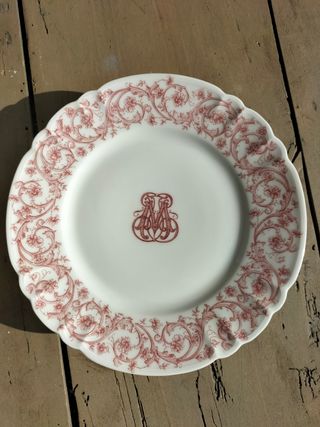 Set de 5 platos de postre porcelana de Limoges.