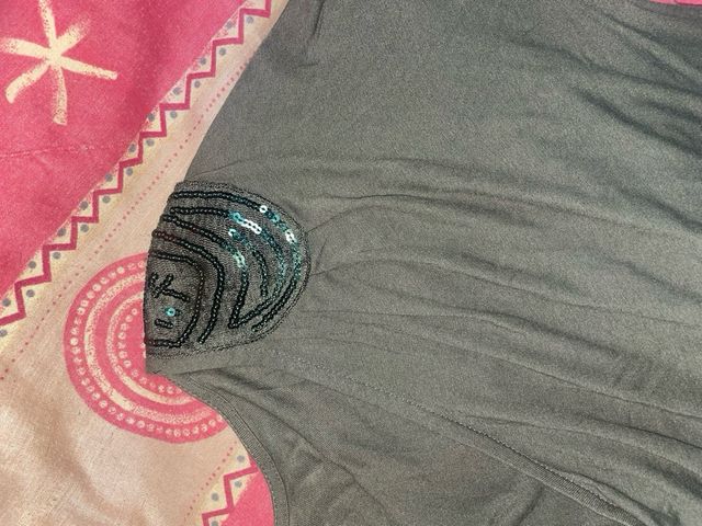 vestito paillettes drappeggiato verde