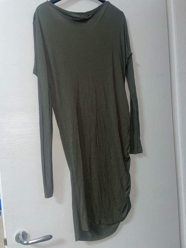 vestito paillettes drappeggiato verde