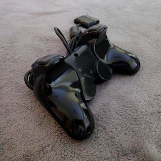 Mando PS2 - Dual Shock 2 - Negro - P. Amarilla
