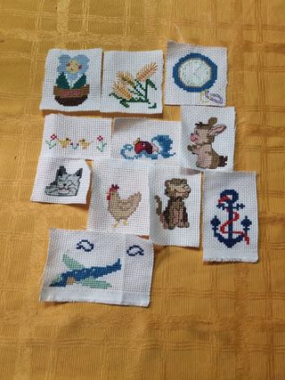 Lotto 11 Ricami punto croce