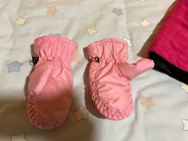 Pantalón y manoplas esquí niña