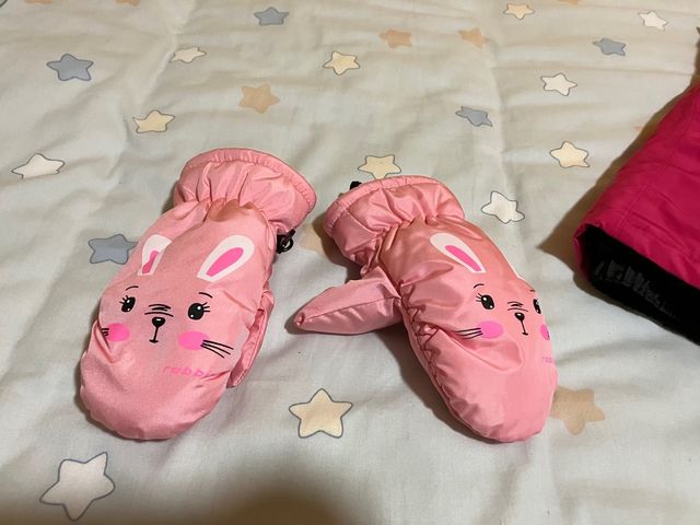 Pantalón y manoplas esquí niña