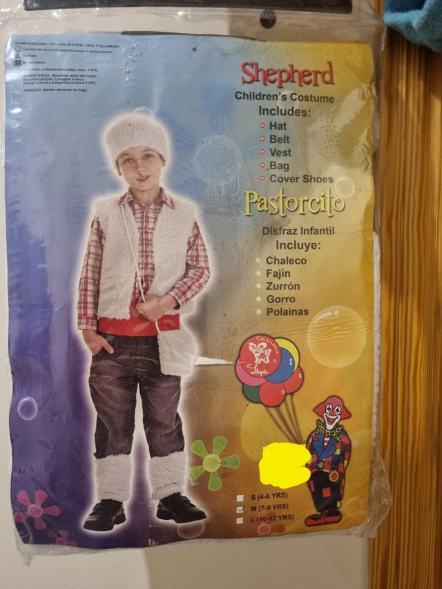 Disfraz pastorcito 7-9 años