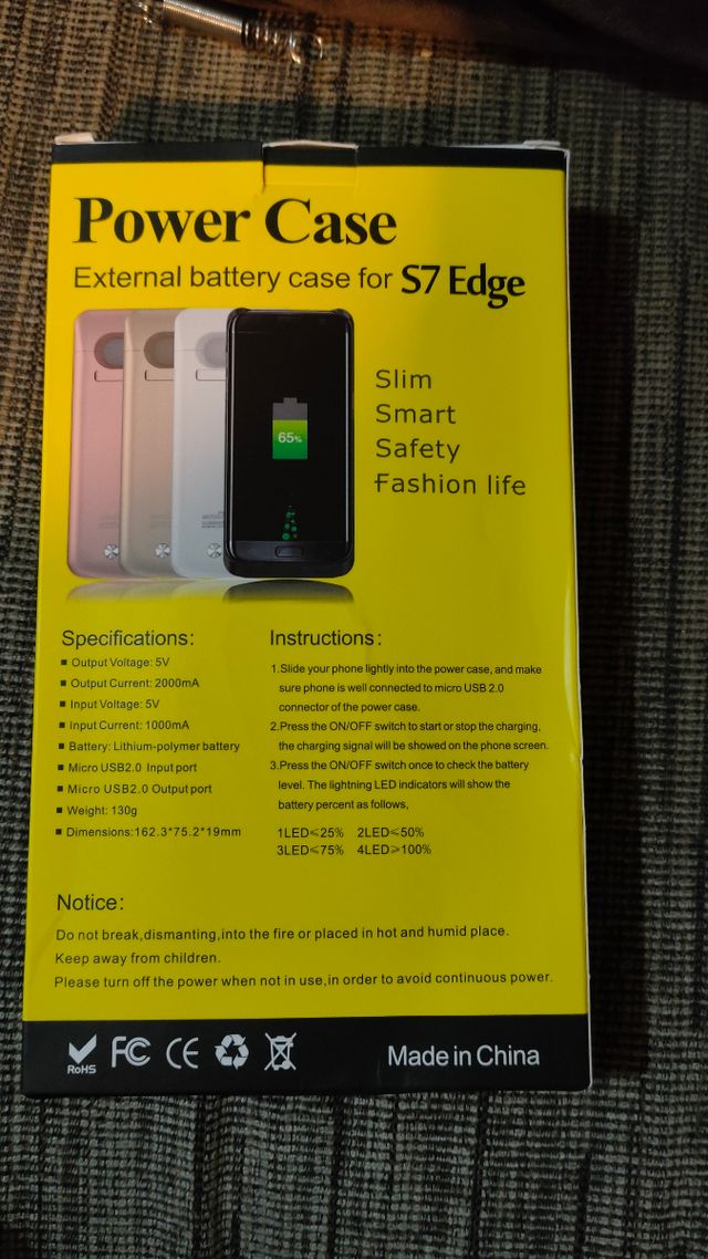 Power battery samsung s8 edge rosa