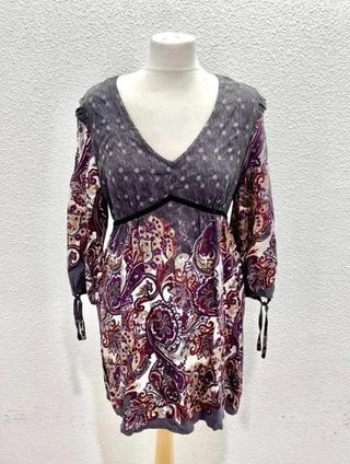 Vestido vintage manga farol morado fairy core