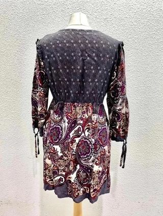 Vestido vintage manga farol morado fairy core