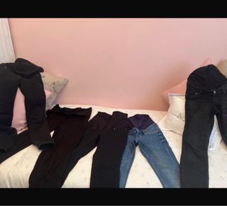 5 pantalones premama ,xs-  s muuuy comodos