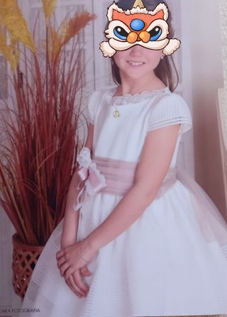 VESTIDO DE COMUNIÓN +CAN CAN