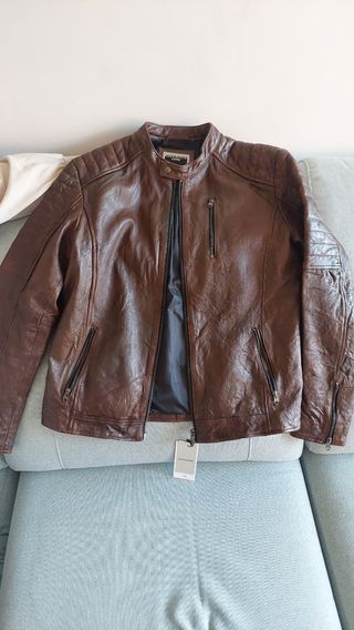 Abrigo de Cuero Marrón