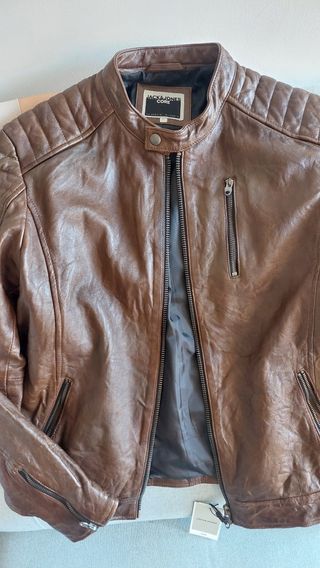 Abrigo de Cuero Marrón