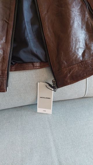 Abrigo de Cuero Marrón