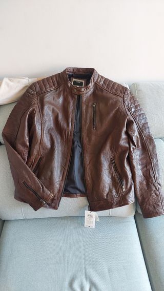 Abrigo de Cuero Marrón