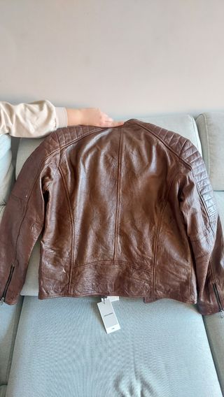 Abrigo de Cuero Marrón