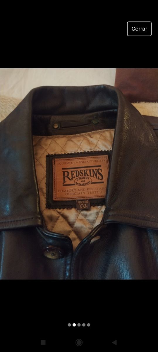 Chaqueta de cuero marca Redskins