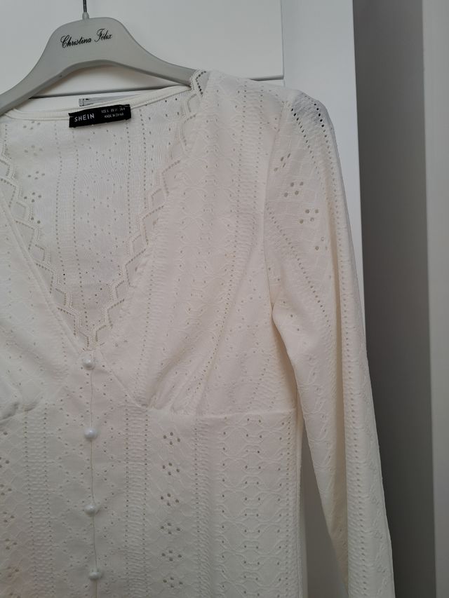 Camisa blanca calada