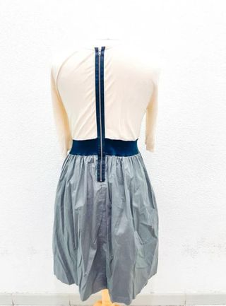 Vestido gris retro Asos bicolor
