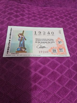 Decimos loteria antiguos
