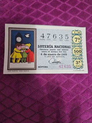 Decimos loteria antiguos