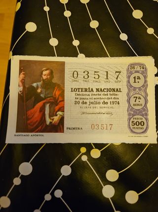 Decimos loteria antiguos