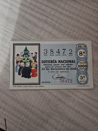 Decimos loteria antiguos