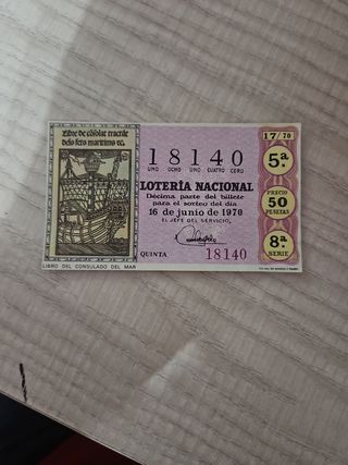 Decimos loteria antiguos