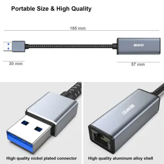 adaptador USB 3.0 a Ethernet Gigabit Benfei