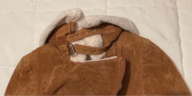 Cazadora Zara de borreguito y piel