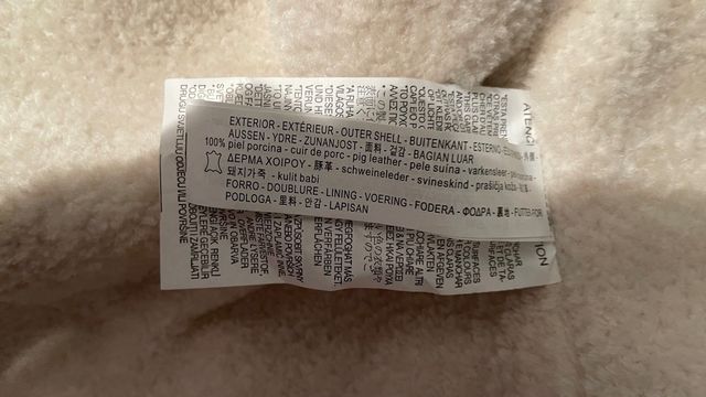 Cazadora Zara de borreguito y piel