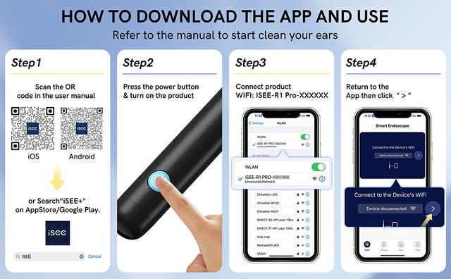 Otoscopio limpiador de cera de oídos